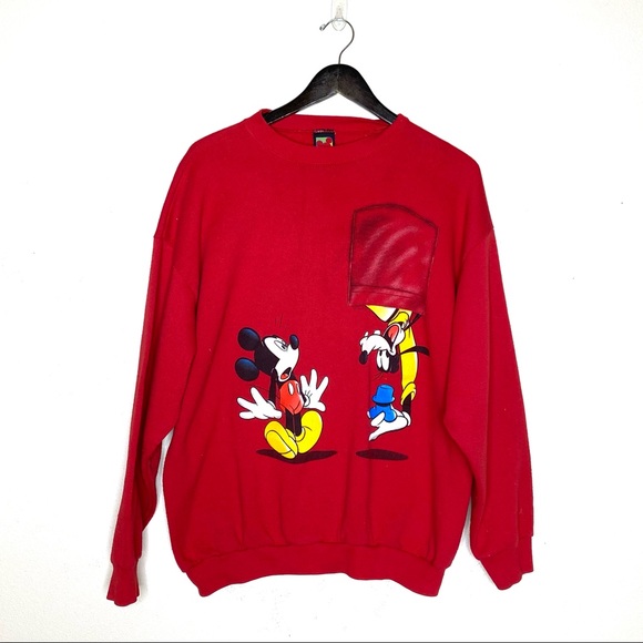 Vintage Disney Mickey Red Oversized Sweater - Picture 3 of 6
